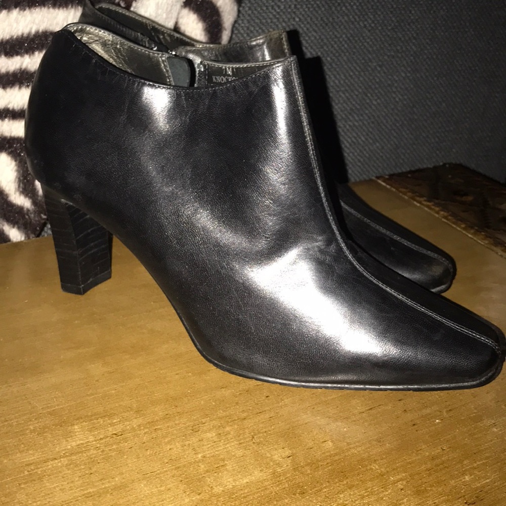 John David leather booties